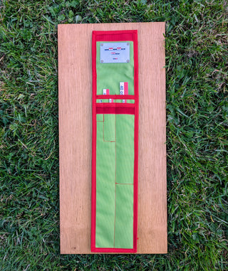 Chargez l'image dans la visionneuse de la galerie, CAMA 40 cm red-white-black archaeological photo scale kit opened flat with storage case on grass