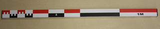 Chargez l'image dans la visionneuse de la galerie, Single 1-meter flat photo scale in red-white-black on beige background. Long format for large artifact and feature documentation.
