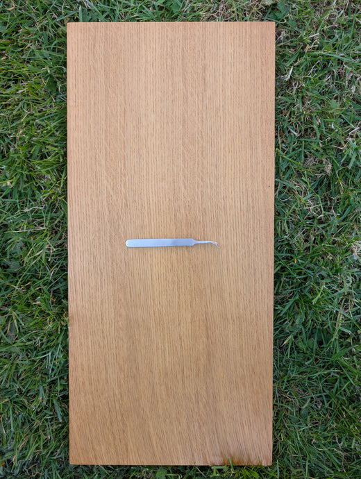 Precision tweezers, straight, stainless steel, 110 mm