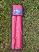 CASE 40 cm angular archaeological photo-scale kit in open STRATI fabric carrying case on green grass